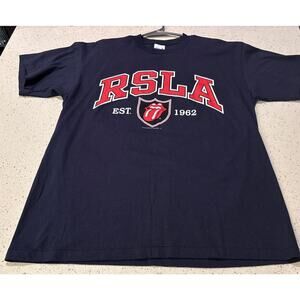 Rolling Stones 1997 Shirt RSLA Single Stitch Black Size L Class 97 Los Angeles